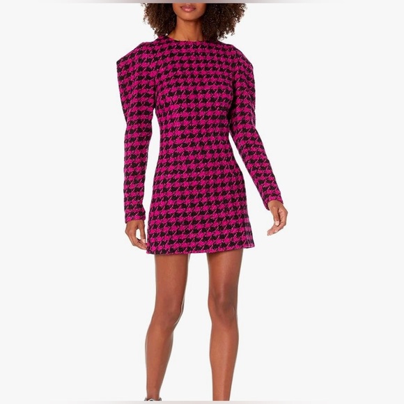 NWT House of Harlow 1960 x REVOLVE Loui Dress in Fuchsia & Black, Size S - Picture 2 of 15